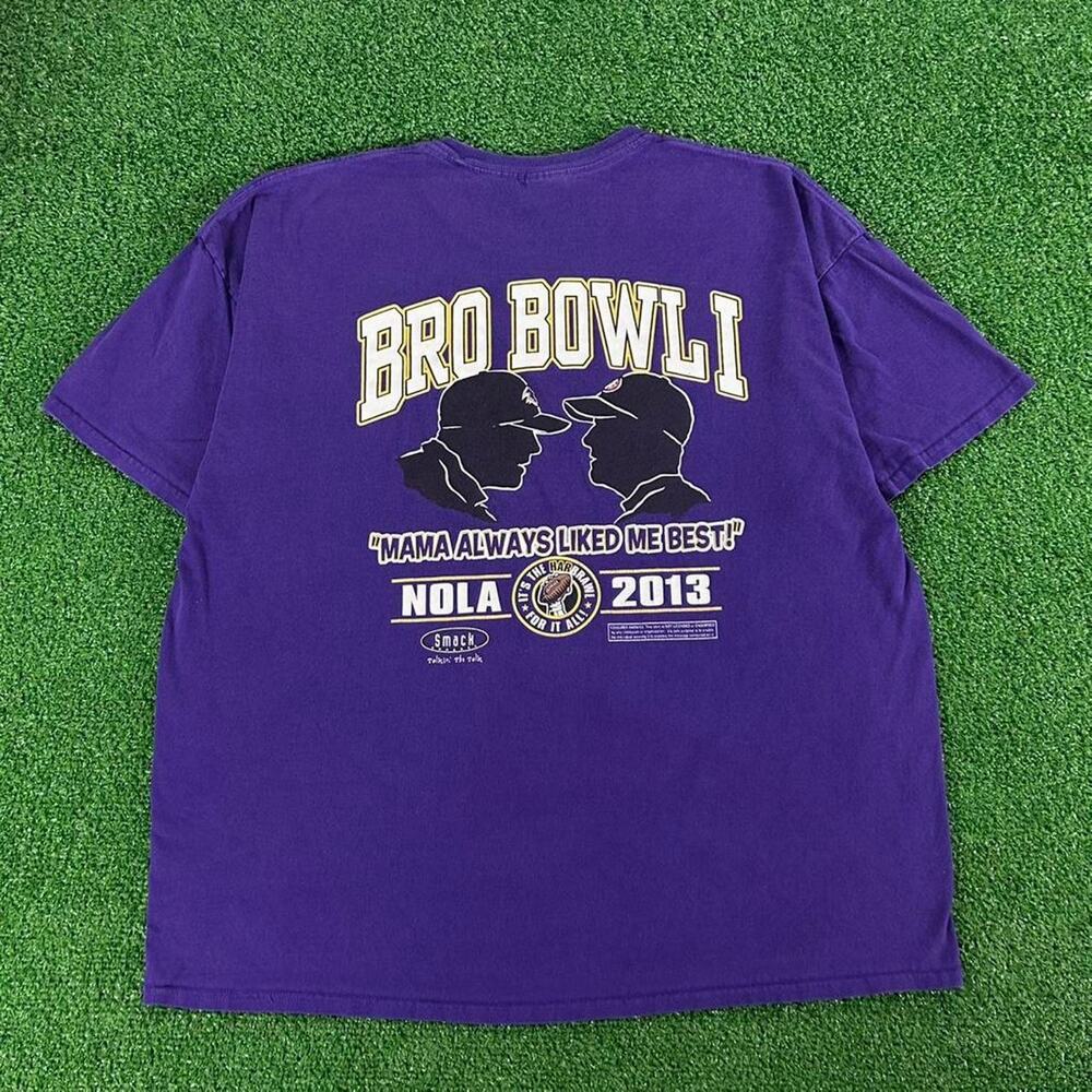 Baltimore Ravens Bro Bowl I Super Bowl 2013 Smack Talk Apparel Tshirt  Size 2X